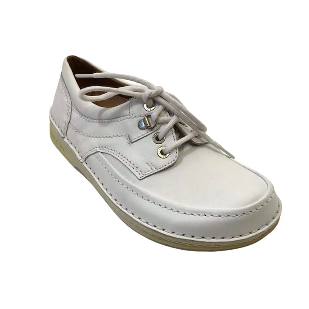 Birkenstock White Lace Up Shoes Size 37 (US 6-7)